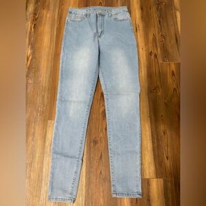 SHEIN Light Blue Denim Pants